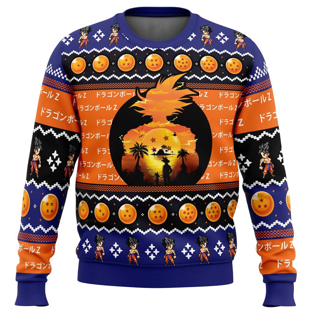 Beautiful Sunset Dragon Ball Z Ugly Christmas Sweater