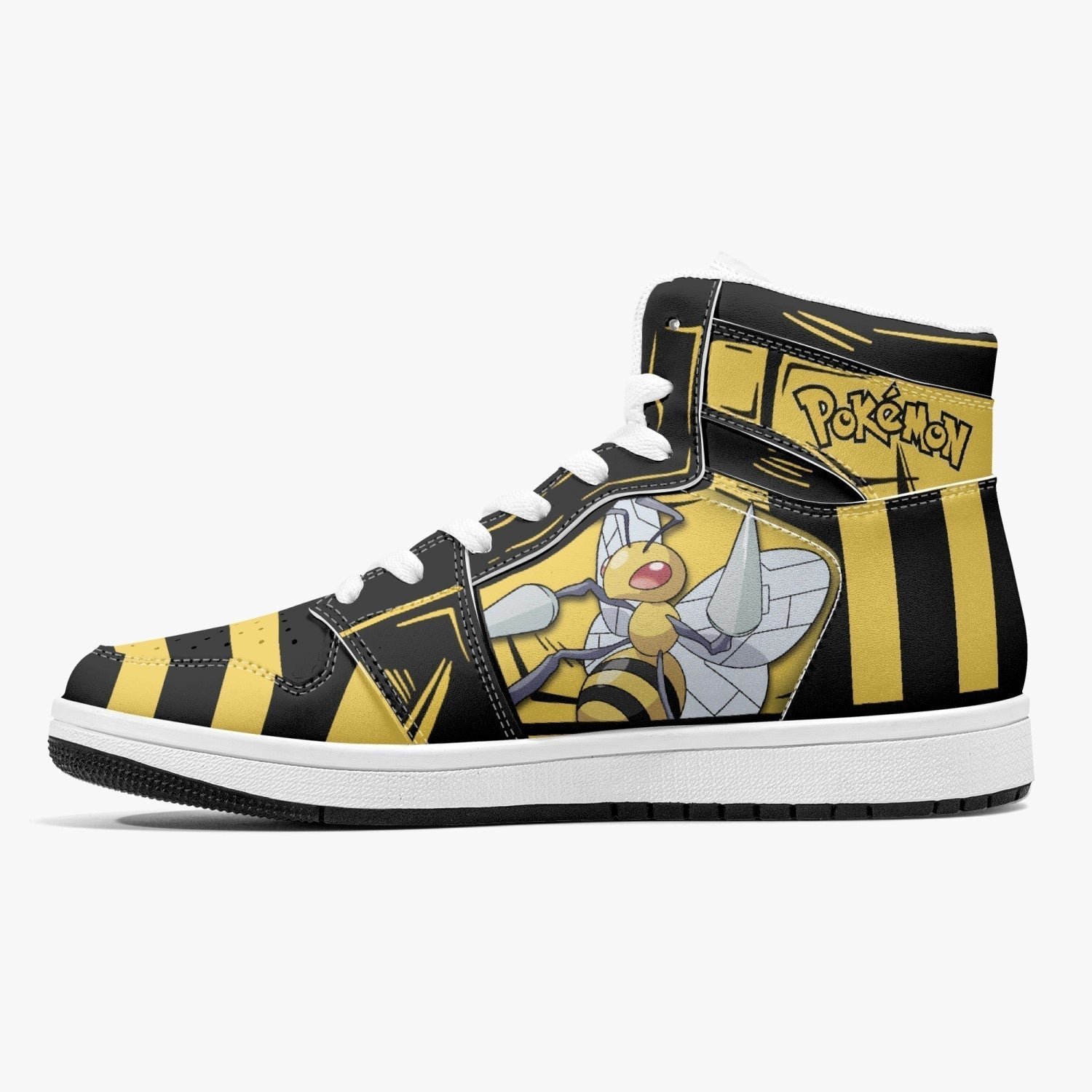 Beedrill Pokemon Mid 1 Basketball Shoes