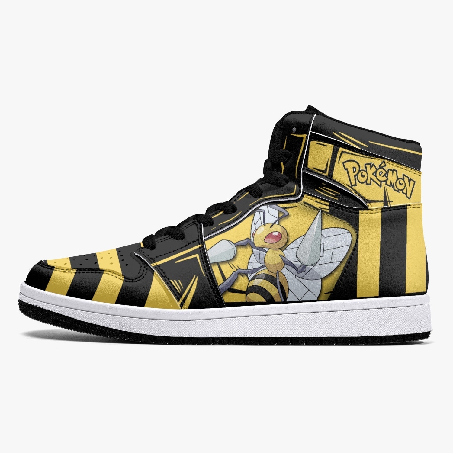 Beedrill Pokemon Mid 1 Basketball Shoes