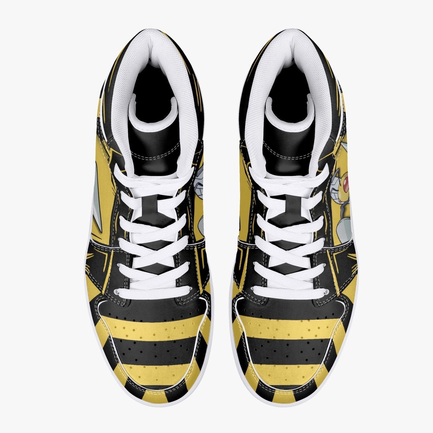 Beedrill Pokemon Mid 1 Basketball Shoes