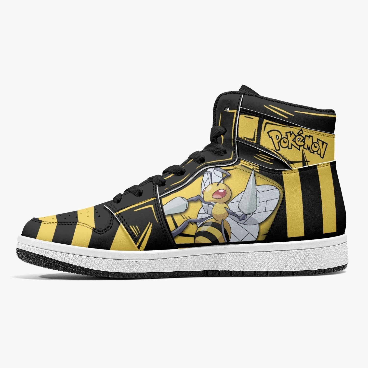 Beedrill Pokemon Mid 1 Basketball Shoes