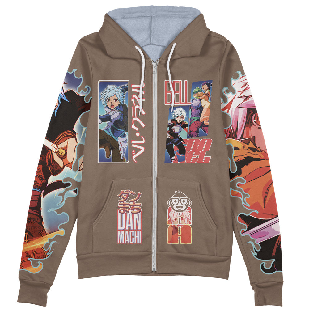 Bell Cranel DanMachi Streetwear Zip Hoodie Jacket