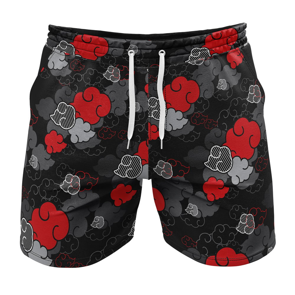 Black Aloha Akatsuki Naruto Gym Shorts