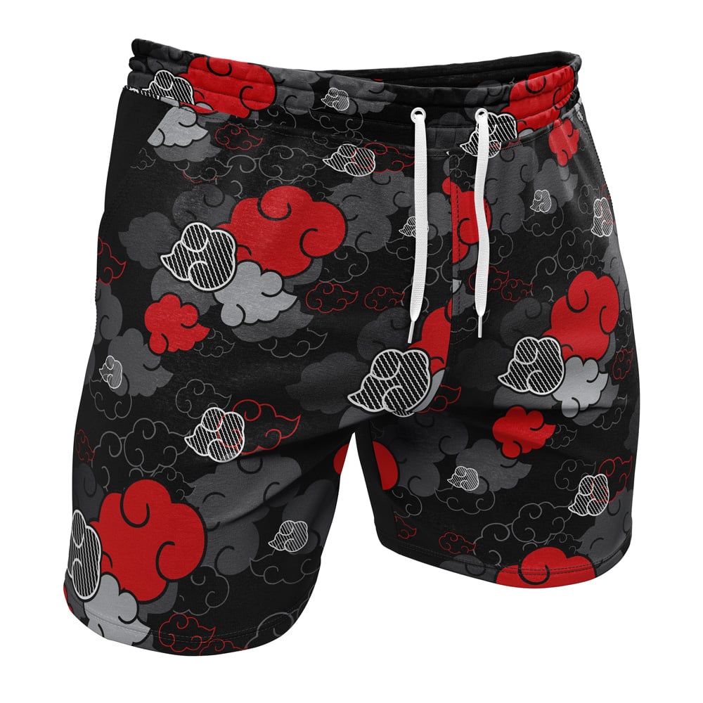 Black Aloha Akatsuki Naruto Gym Shorts