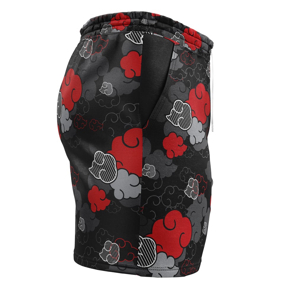 Black Aloha Akatsuki Naruto Gym Shorts