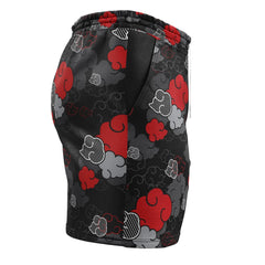 Black Aloha Akatsuki Naruto Gym Shorts