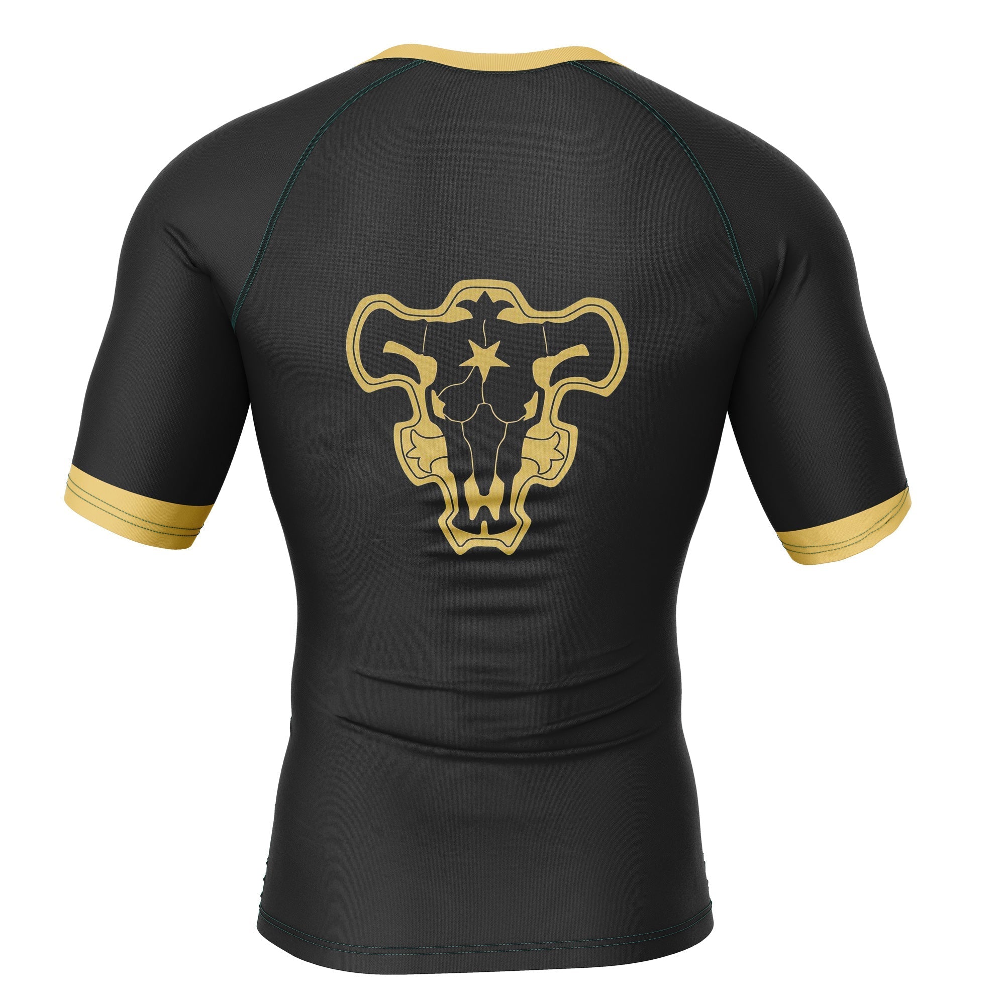 Black Bull Black Clover Short Sleeve Rash Guard Compression Shirt