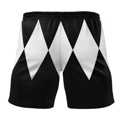 Black Ranger Mighty Morphin Power Rangers Gym Shorts