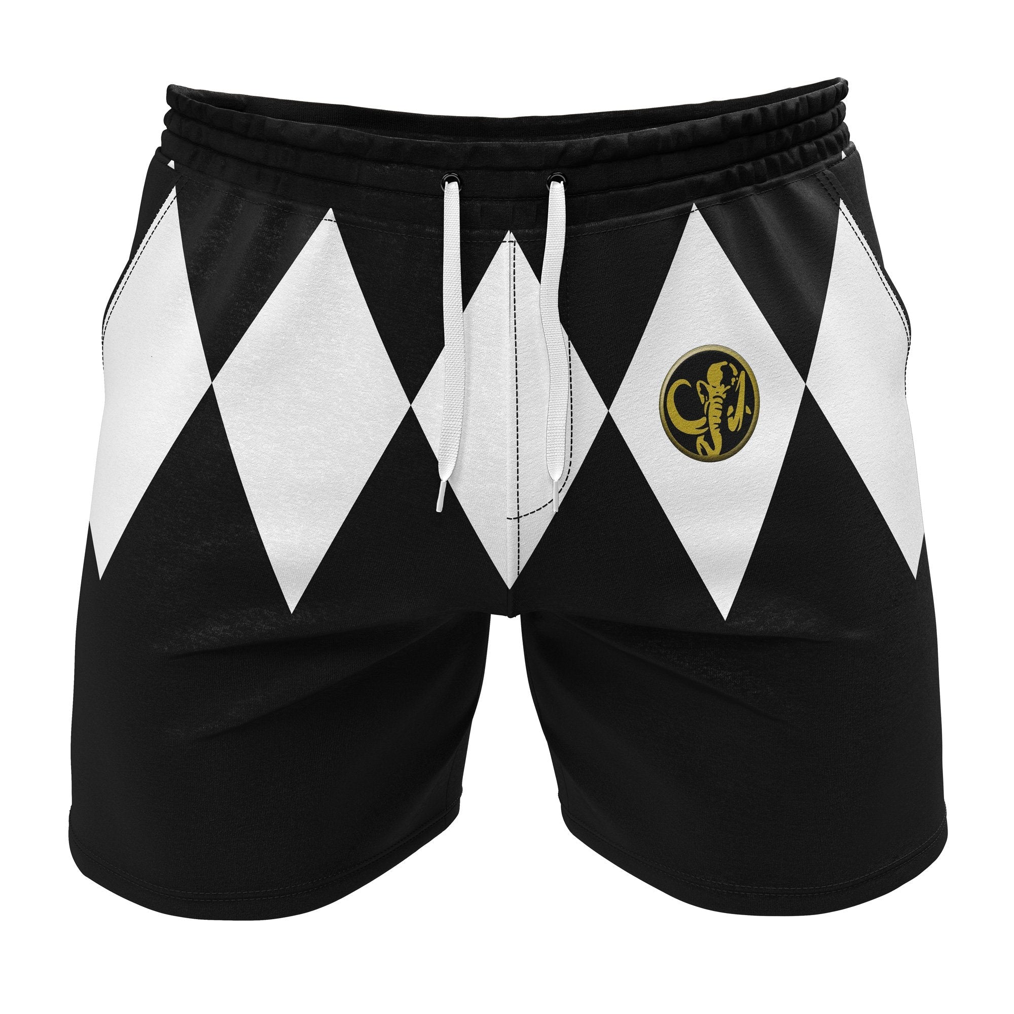 Black Ranger Mighty Morphin Power Rangers Gym Shorts