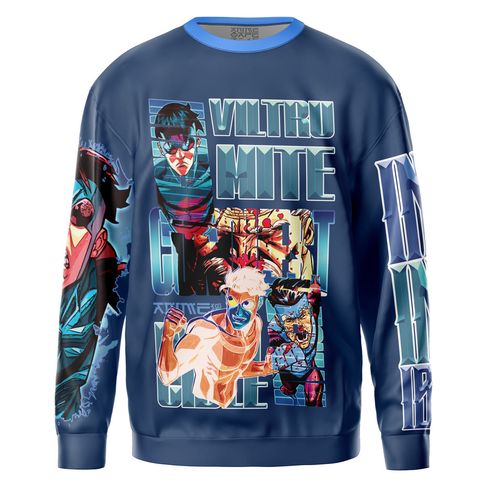 Invincible Blue Invincible Streetwear Sweatshirt