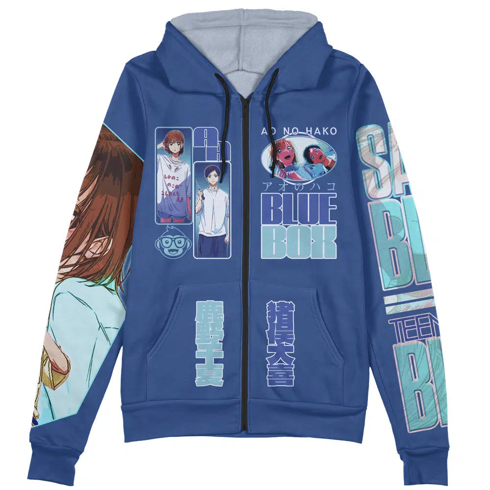 Blue Box Streetwear Zip Hoodie Jacket