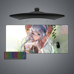Blue Eyed Girl Design M-XXL Size Gaming Mouse Pad, Computer Desk Mat