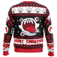 Boo Super Mario Bros Ugly Christmas Sweater