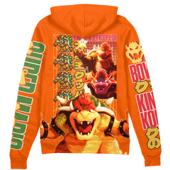 Bowser Mario Bros Streetwear Zip Hoodie Jacket