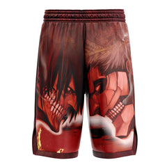 Burning Attack on Titan Basketball Shorts