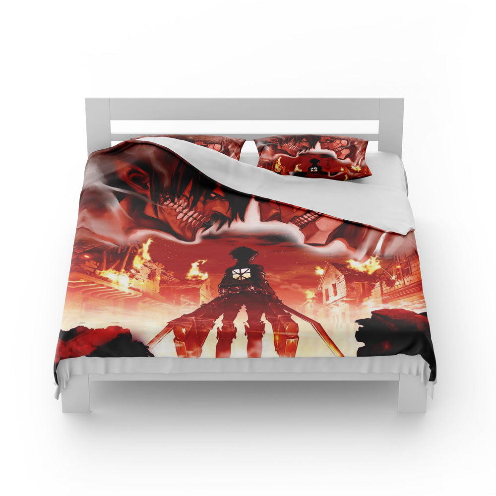 Burning Attack on Titan Bedding Set