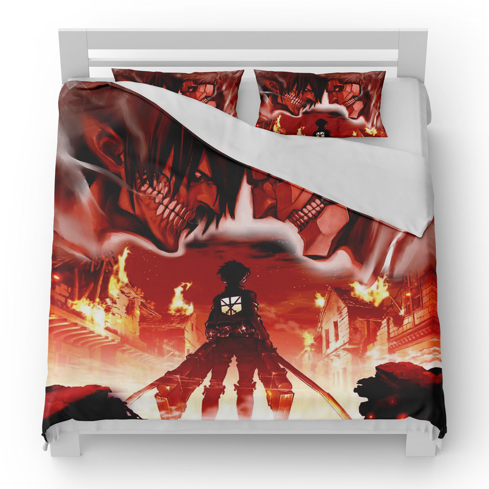 Burning Attack on Titan Bedding Set