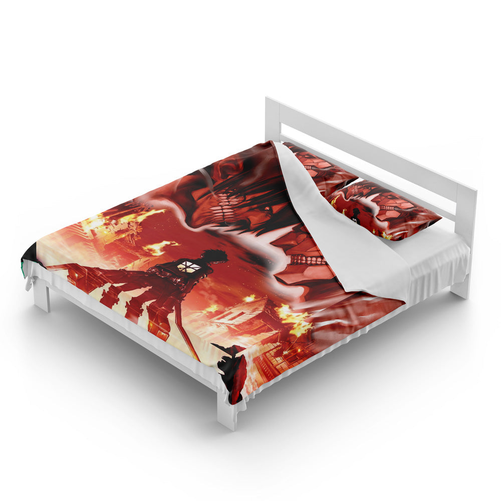 Burning Attack on Titan Bedding Set