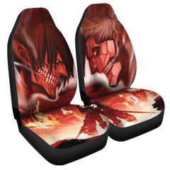 Burning Attack on Titan Car Seat Covers