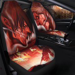 Burning Attack on Titan Car Seat Covers