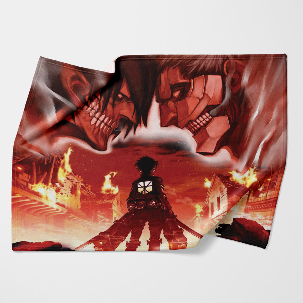 Burning Attack on Titan Blanket