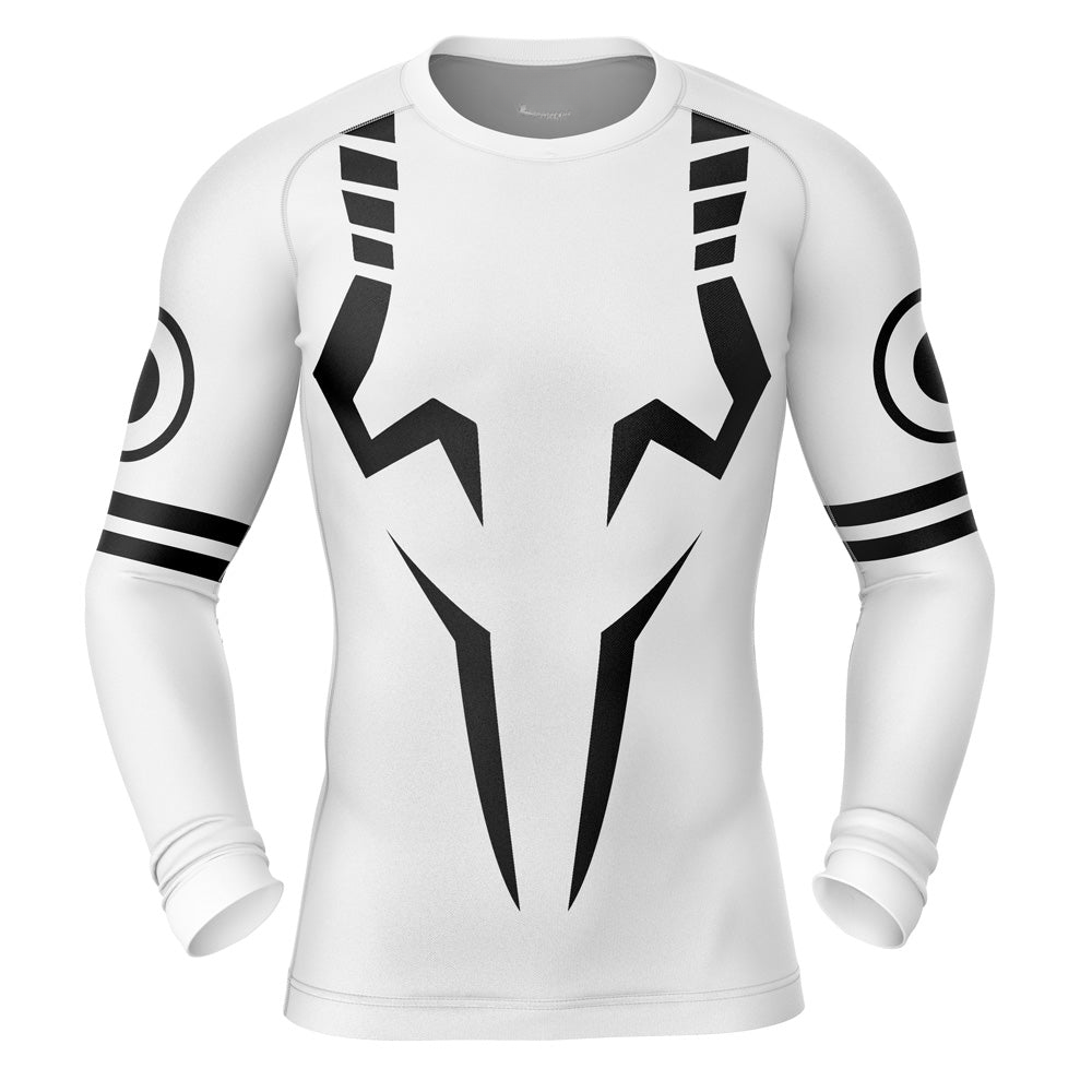 Sukuna Black Marks Jujutsu Kaisen Long Sleeve Rash Guard Compression