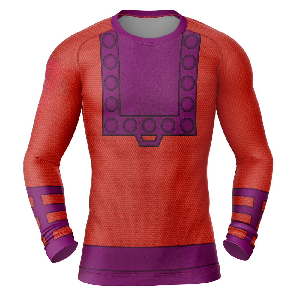 Magneto X-Men Marvel Long Sleeve Rash Guard Compression