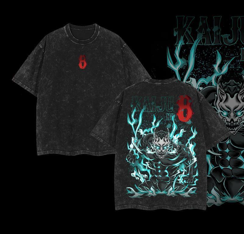 Nysekai "Kafka Hibino" Kaiju No. 8 Vintage Washed Oversized T-Shirt