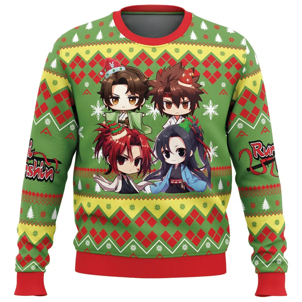 Chibi Christmas Rurouni Kenshin Samurai X Ugly Christmas Sweater