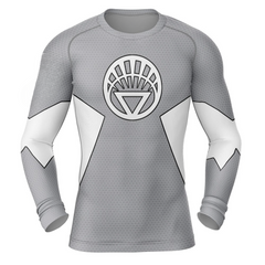 White Lantern DC Comics Long Sleeve Rash Guard Compression