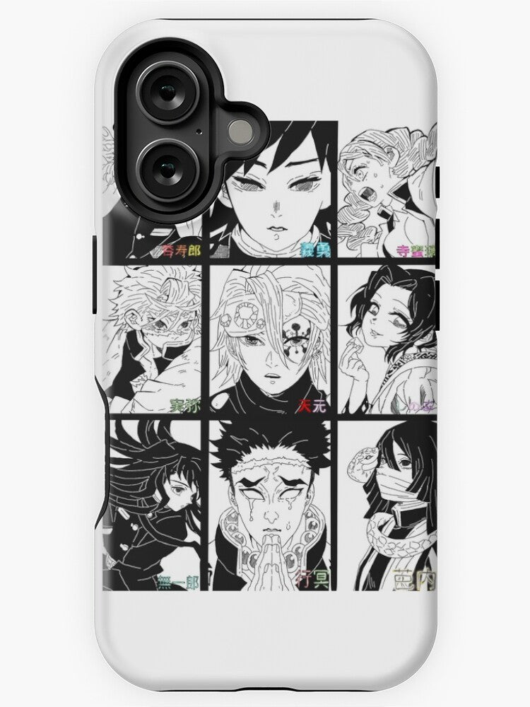 Nysekai "9 Hashira B&W Portrait" Demon Slayer iPhone 11Pro-16Pro Tough Case