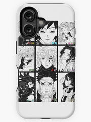 Nysekai "9 Hashira B&W Portrait" Demon Slayer iPhone 11Pro-16Pro Tough Case