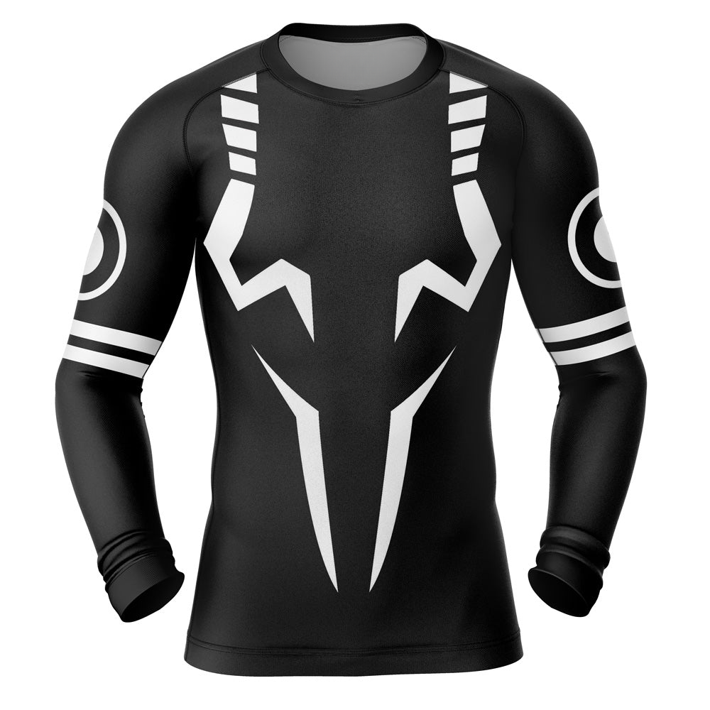 Sukuna White Marks Jujutsu Kaisen Long Sleeve Rash Guard Compression