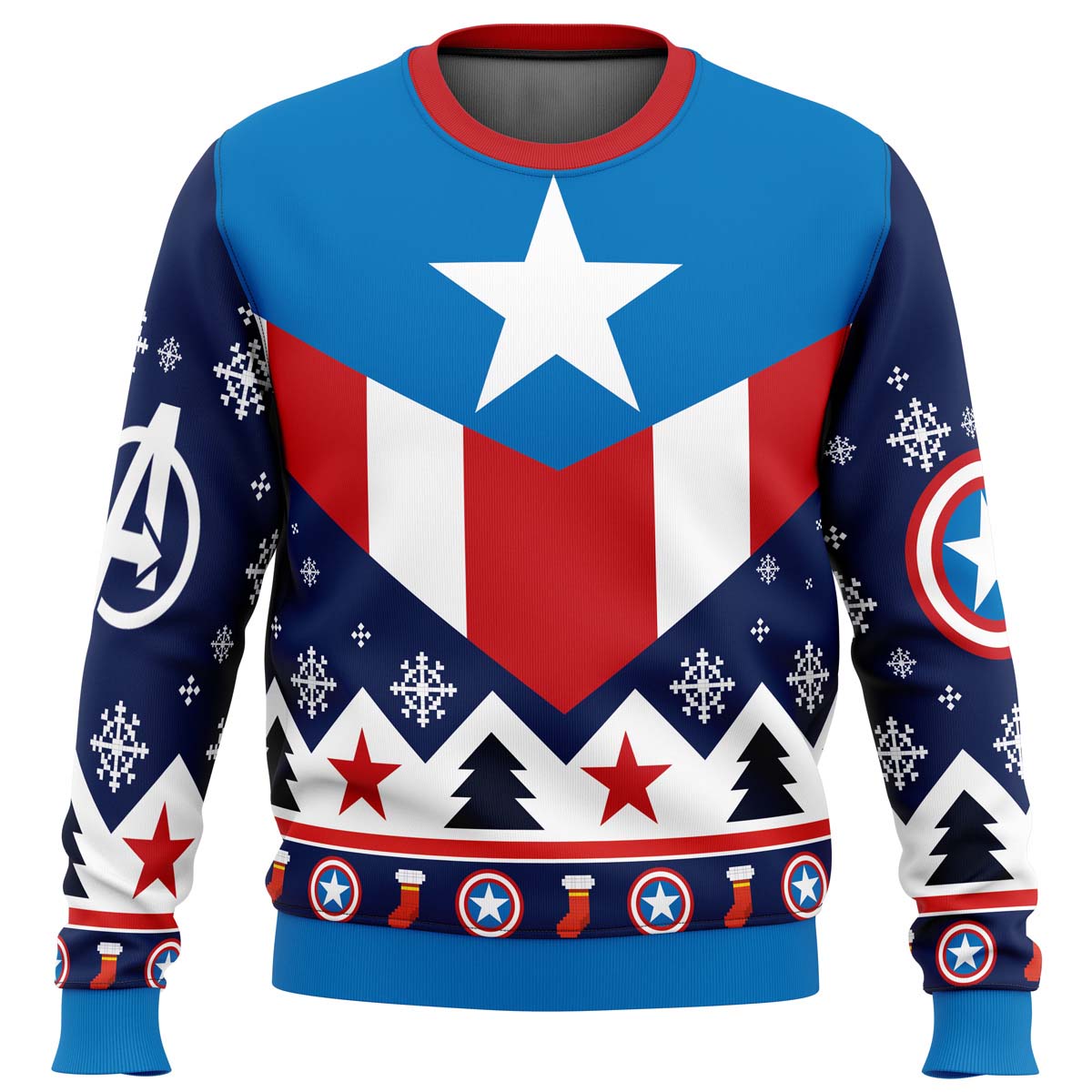 Captain America Ugly Christmas Sweater