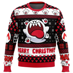 Boo Super Mario Bros Ugly Christmas Sweater