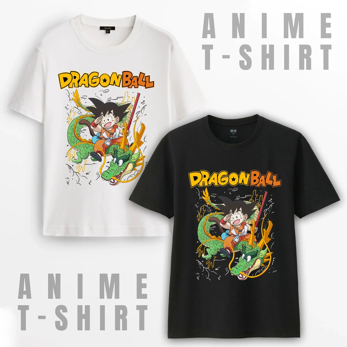 two t - shirts with dragon ball on them