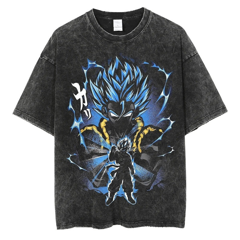 Nysekai "Gogeta" Dragon Ball Z Vintage Washed Oversized T-Shirt