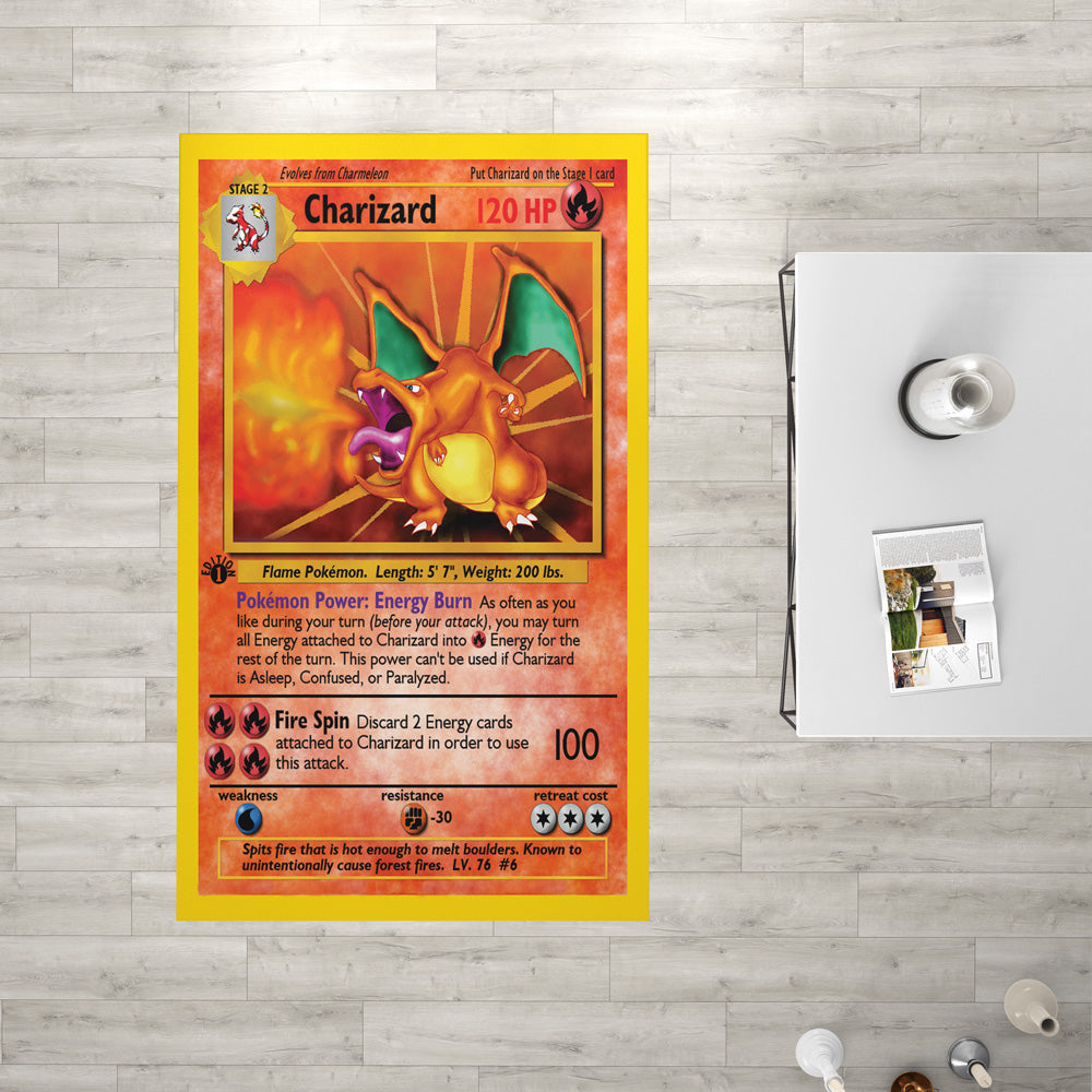 Charizard Pokemon Card Custom Rug