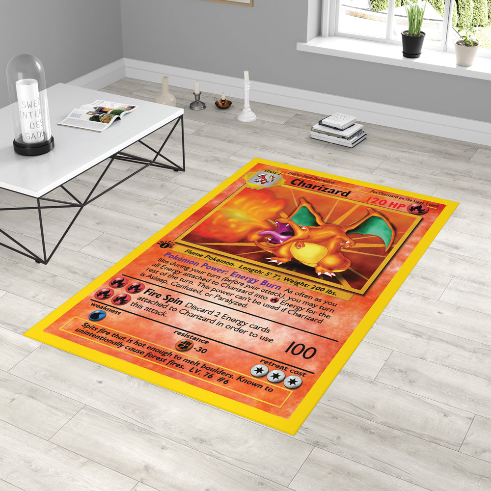 Charizard Pokemon Card Custom Rug