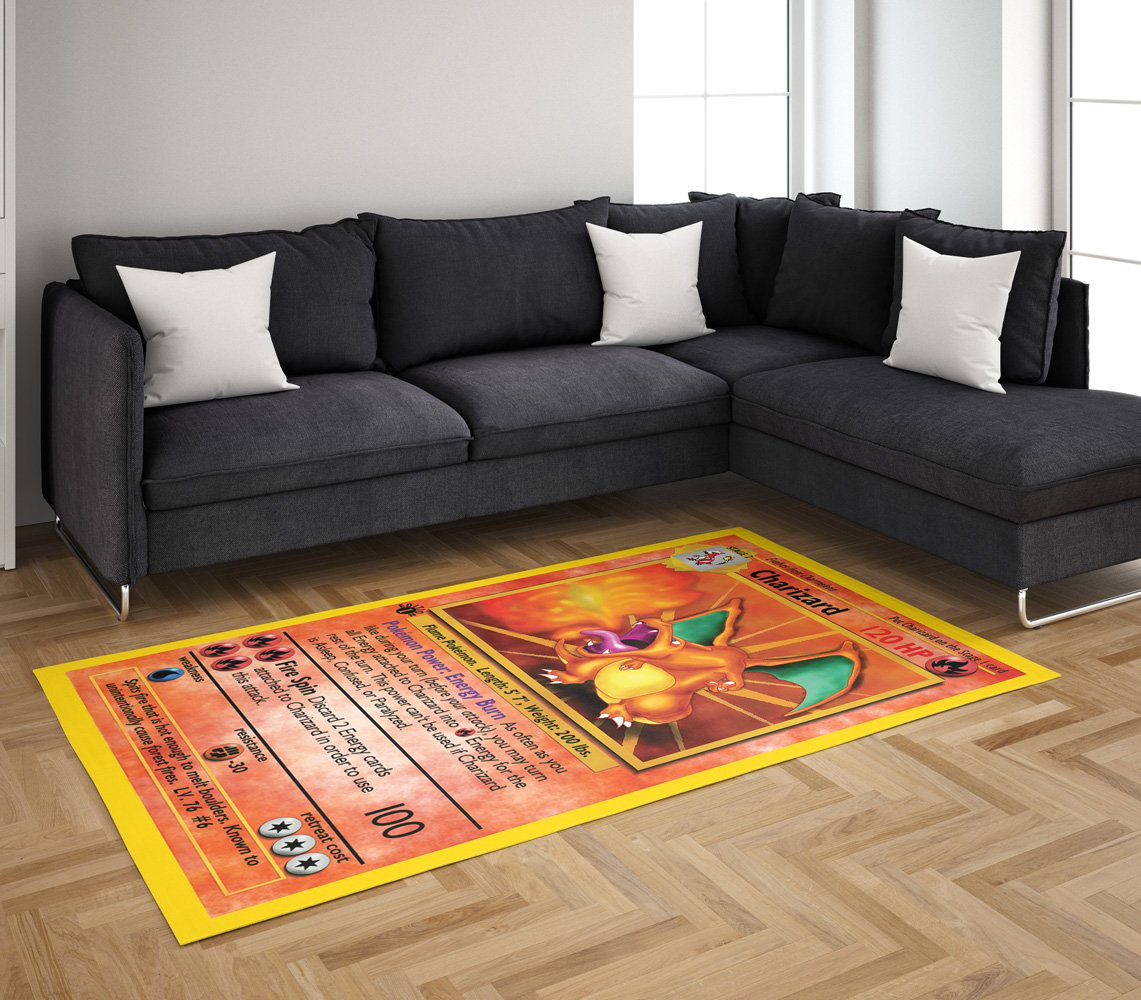 Charizard Pokemon Card Custom Rug