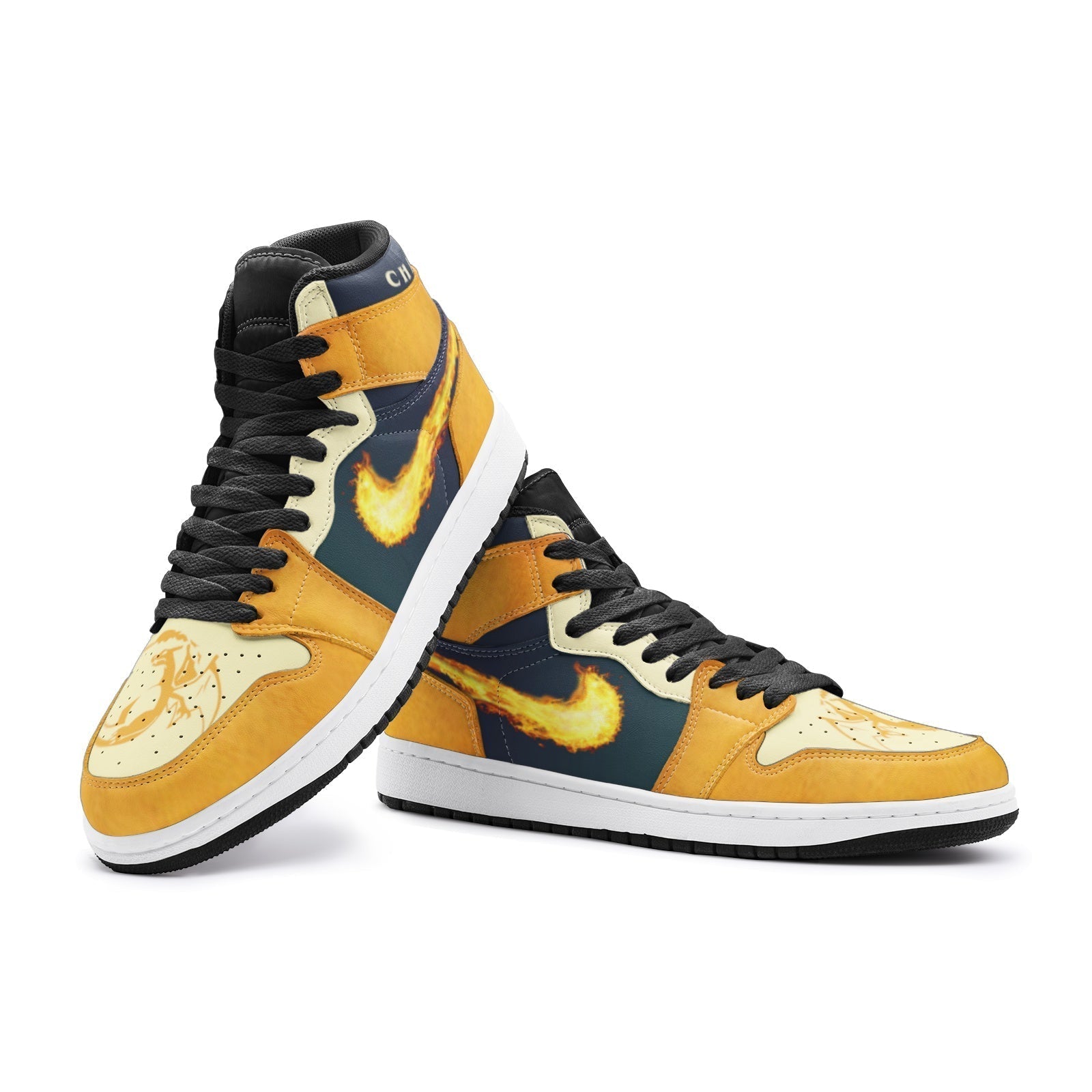 Charizard's Flame Pokemon Mid 1 Basketball Shoes