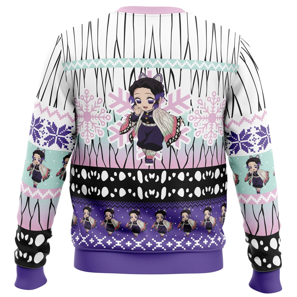 Chibi Christmas Shinobu Kocho Demon Slayer Ugly Christmas Sweater