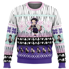 Chibi Christmas Shinobu Kocho Demon Slayer Ugly Christmas Sweater