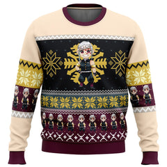 Chibi Christmas Tengen Uzui Demon Slayer Ugly Christmas Sweater