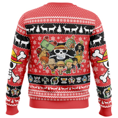 Chibi Straw Hat Pirates One Piece Ugly Christmas Sweater