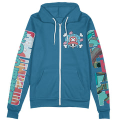 Tony Tony Chopper One Piece Streetwear Zip Hoodie Jacket