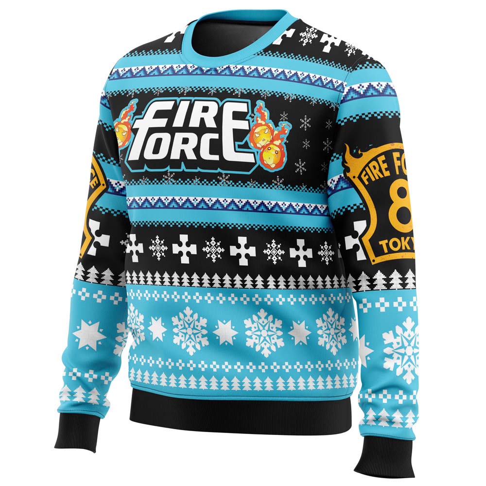 Christmas Flame Fire Force Ugly Christmas Sweater