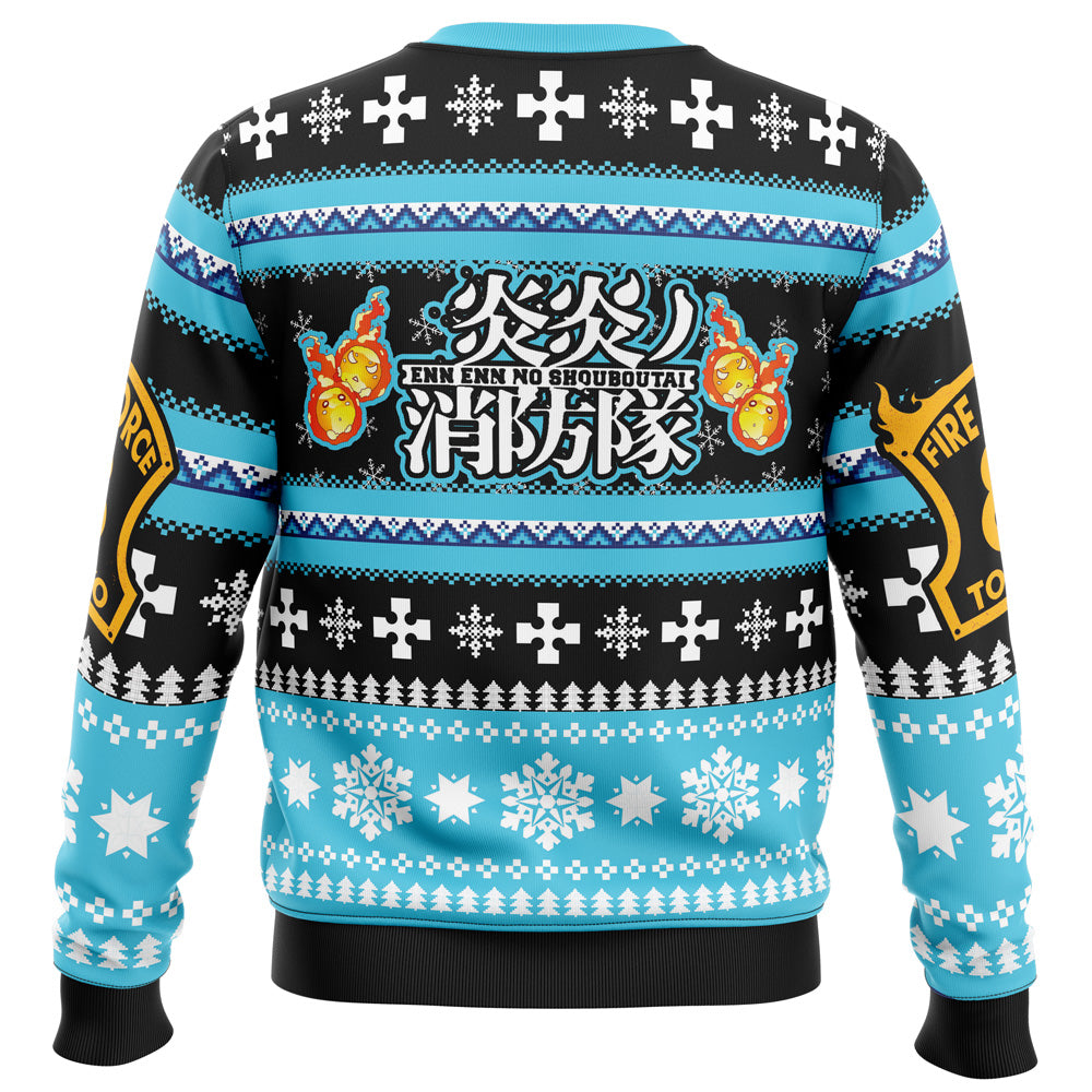 Christmas Flame Fire Force Ugly Christmas Sweater