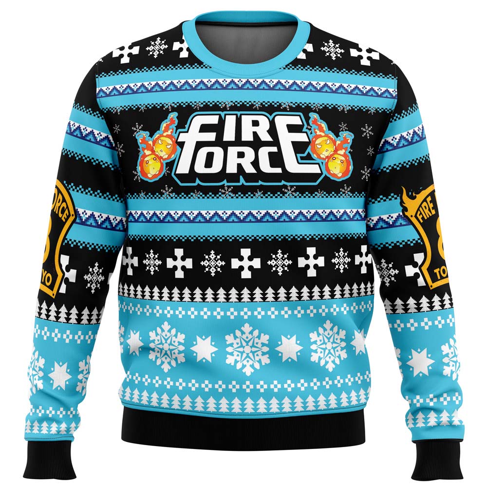 Christmas Flame Fire Force Ugly Christmas Sweater