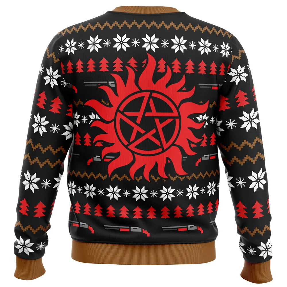 Christmas with the Winchesters Supernatural Ugly Christmas Sweater